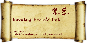 Novotny Erzsébet névjegykártya