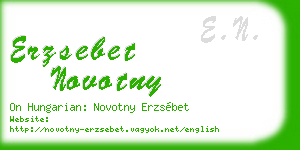 erzsebet novotny business card